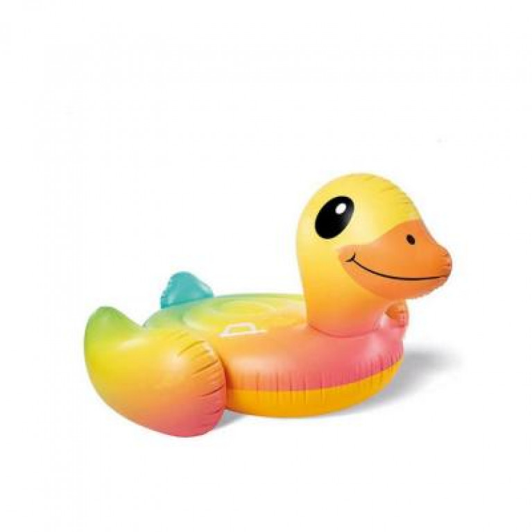 57556, Intex, Надувной матрас-плот для плавания 147х147x81см "Желтый утенок" от 3 лет, уп.4