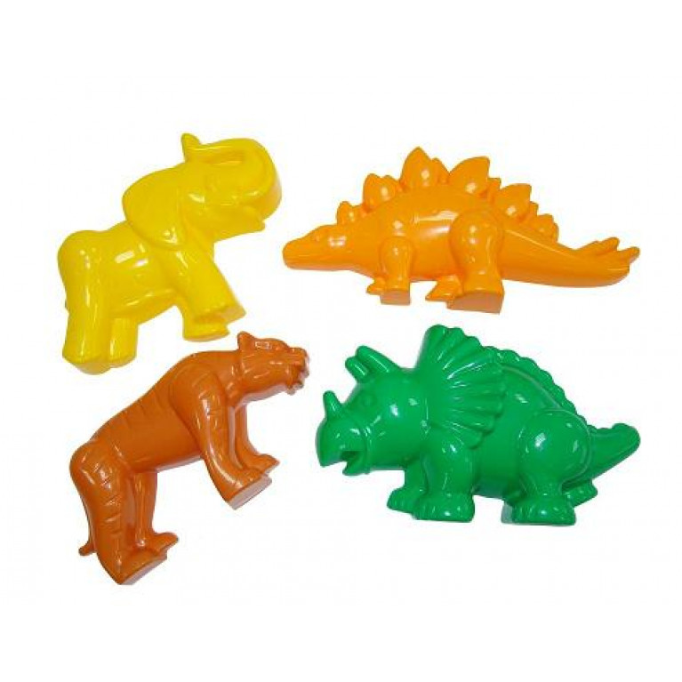 Формочки (тигр + мамонт + динозавр №1 + динозавр №2)