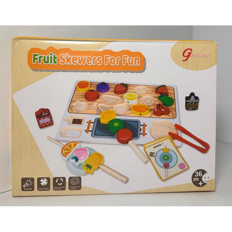 Игрушка  деревянная кухонная игра с фруктами 30*2*23 см