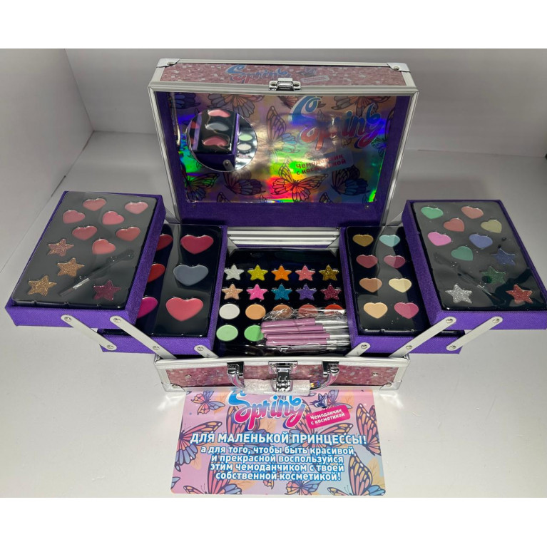 Игрушка набор детской  декоративной косметики в чемодане  2023-1h  25*12*19 см