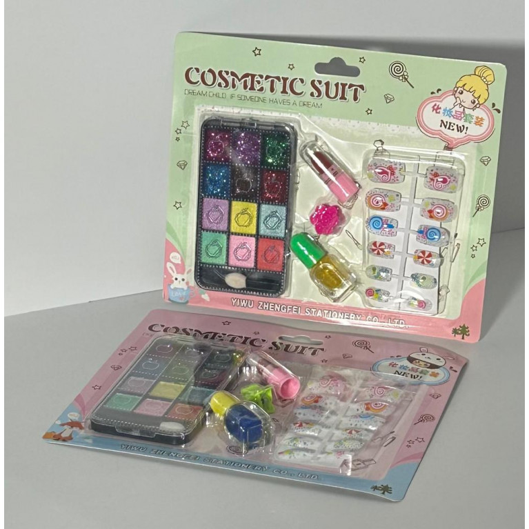 Игрушка набор косметики декоративной для девочки  на листе + ногти ш8257