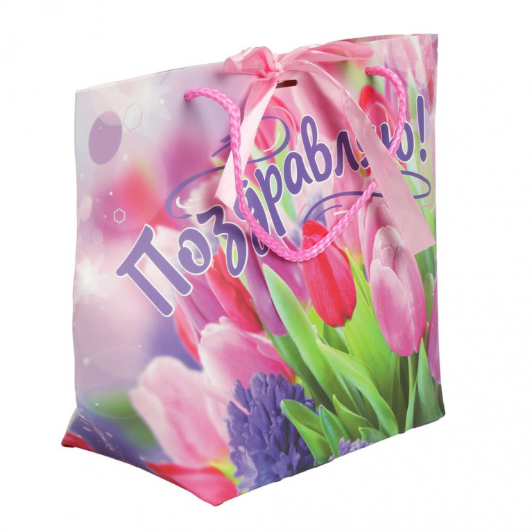 Пакет-сумка, цветы, размер xl,190 гр/м2 ЧУДО ПРАЗДНИК в кор.10*12шт