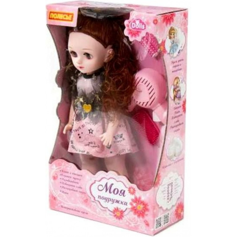 ффф Полесье Dolls  79602 Кукла Моя подружка Вероника 37см в салоне красоты с аксесс. 6эл. (ходит, танцует, разговаривает, поёт, рассказывает сказки, воспроизводит мелодии, повторяет слова, туфельки светятся) в/к 3/3