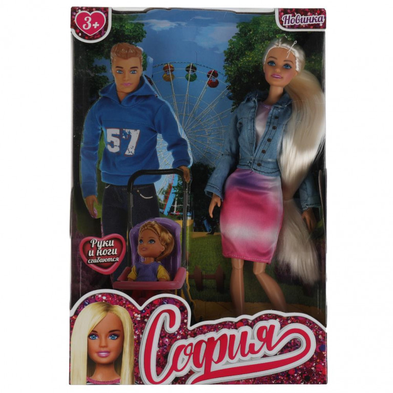 Кукла 29 см София, руки и ноги сгибаюстся, акс, в кор КАРАПУЗ в кор.24шт