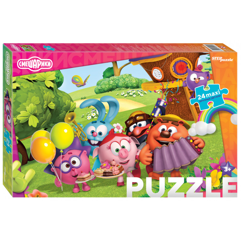 Steppuzzle  Пазлы    24 maxi 90074 Мармелад Медиа. Смешарики