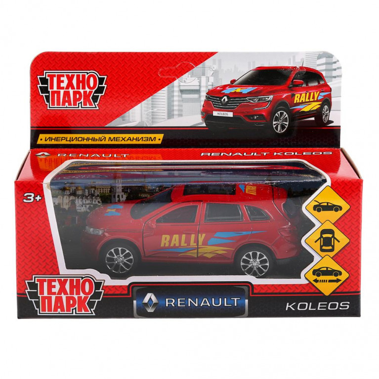 ааааа Машина металл RENAULT KOLEOS СПОРТ, длина 12 см, откр дв, багаж, инерц Технопарк в кор.2*36шт