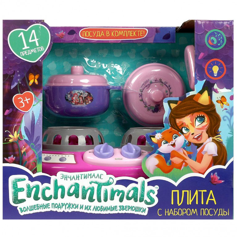 ллллл Плита ЭНЧАНТИМАЛС свет+звук, кор.23*20*16,1см ИГРАЕМ ВМЕСТЕ в кор.2*12шт