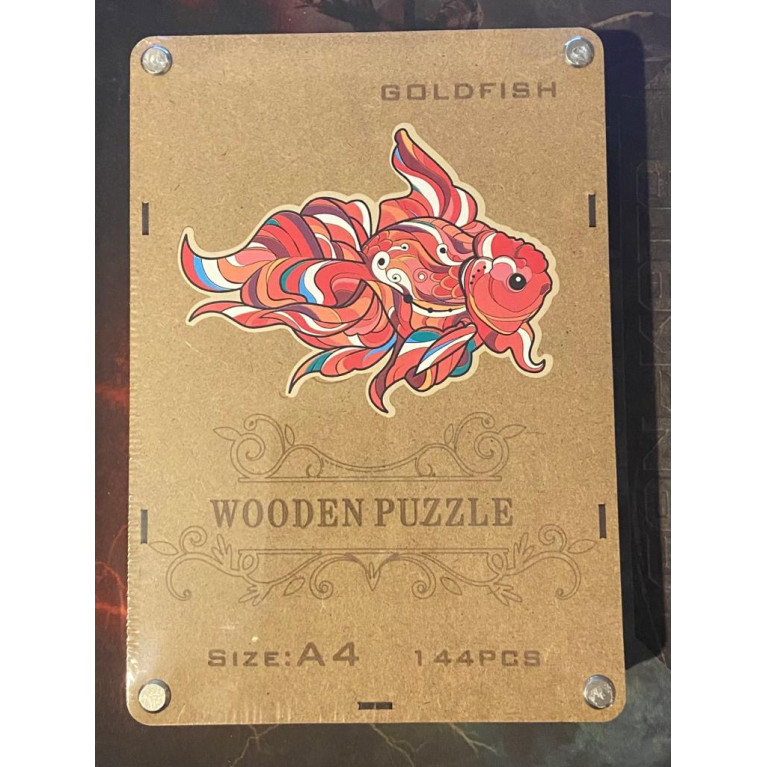 Деревянный пазл для детей и взрослых A4  рыба wooden puzzle 144 шт