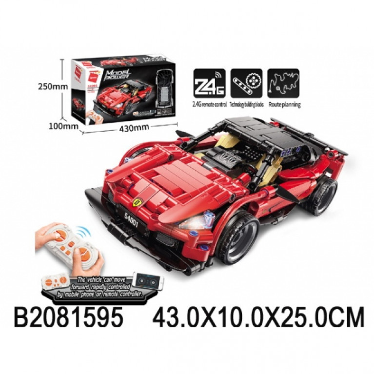 ллллл Конструктор машина р/у на аккум. свет+звук, usb з/у, 425дет. в кор. в кор.8шт