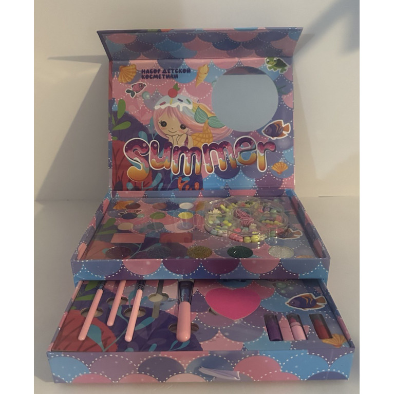 Игрушка набор детской  декоративной косметики в чемодане 2023-18 25*6,5*18 см