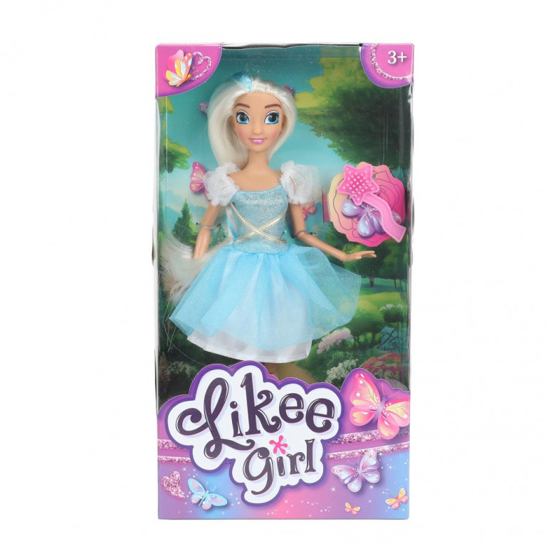Кукла 30 см, руки и ноги сгиб, расческа LIKEE GIRL в кор.24шт