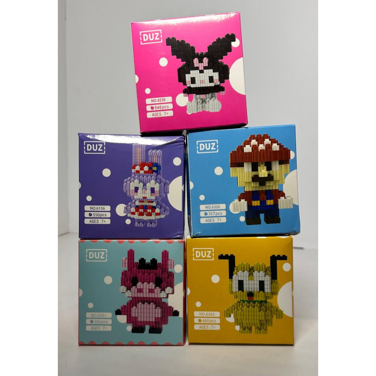 Игрушка конструктор в коробке 3d  микс 10 видов 9*9*9 см