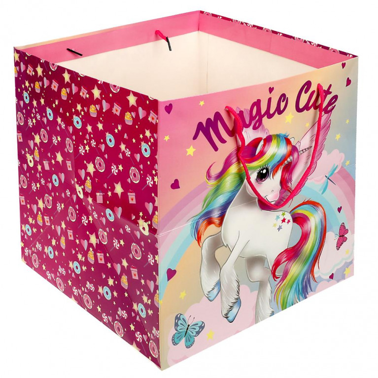 Пакет подарочный глянцевый sq 30*30*30 см ЧУДО ПРАЗДНИК в кор.144шт