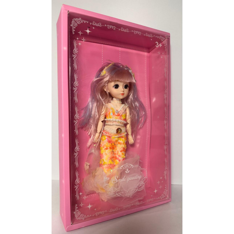 Игрушка кукла в коробке руки, ноги шарнирные в одежде русалки 30 см 25*7*40 см  xl-30123 ффф