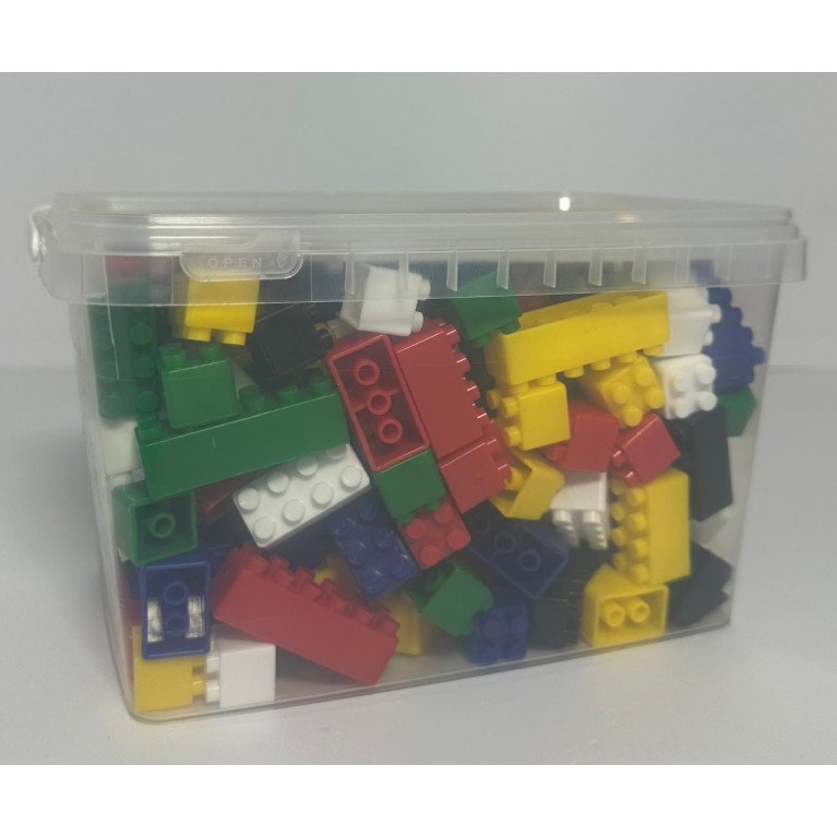 Игрушка конструктор для детей от 3-х лет 200 деталей в ведёрке 17*12*13 см