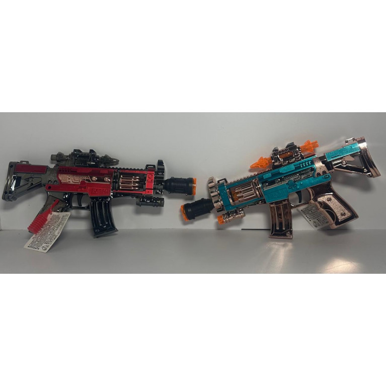 Игрушка автомат свет, звук , дым 32 см 696-118