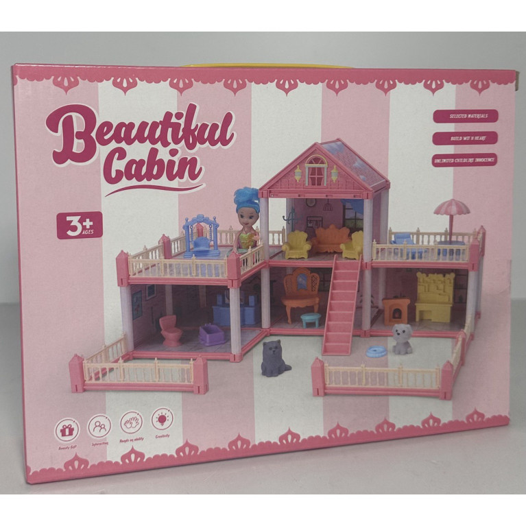 Игрушка домик в коробке для кукол 24,5*18,5*6 см 3212