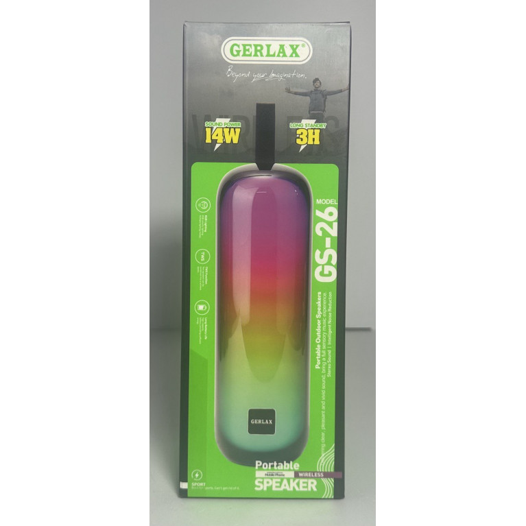 Колонка музыкальная , свет в коробке  26*9*9 см gs-26