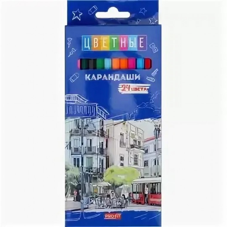 Набор  карандаши  цветные 24 цвета  кц-4712