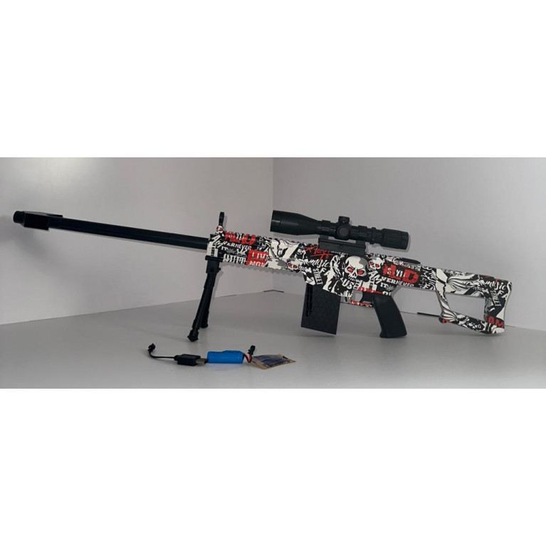 Игрушка оружие автомат стреляет орбизами,2 режима стрельбы авто, ручная перезарядка одиночная стрельба) на аккумуляторе  671