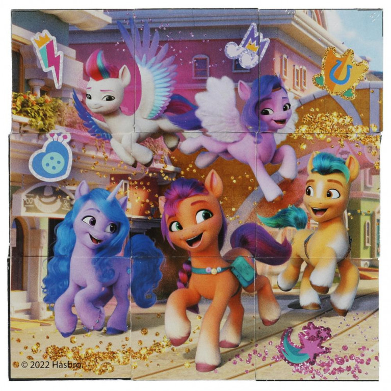 Набор кубиков "my little pony" 9 шт. МОЙ МАЛЕНЬКИЙ ПОНИ настольные игры "УМНЫЕ ИГРЫ" в кор.30наб
