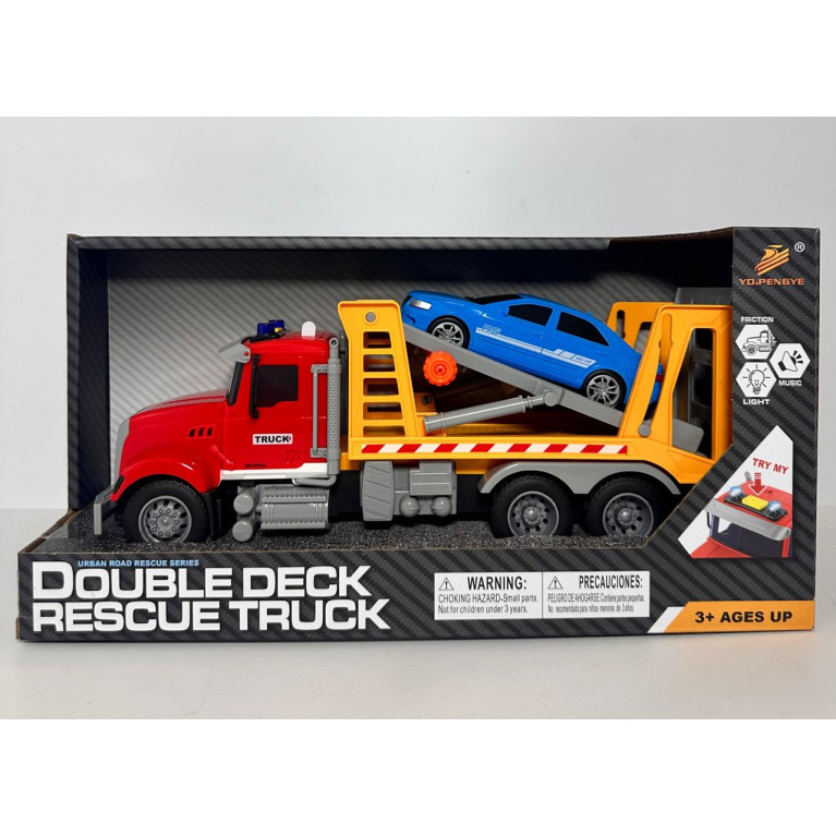 Игрушка грузовик автовоз  инерция , свет, звук  37*11*19 см PY6916A  ккк  ллллл