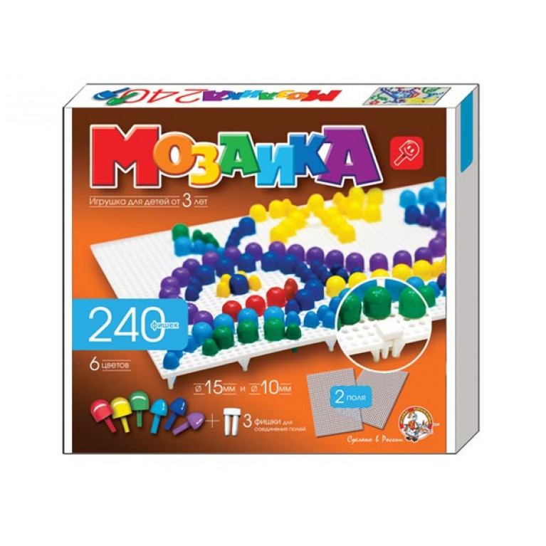 Мозаика d10, d15/6 цв/240 эл/2 поля