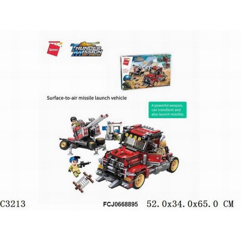Конструктор Qman C3213 «Противовоздушная оборона» 719 дет.  52х34х65 см