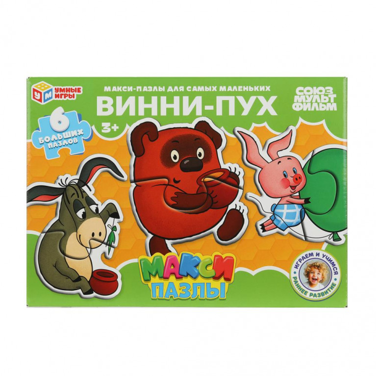 Винни-Пух. Пазлы-половинки для малышей. 250x180x45 мм. Умные игры в кор.20шт
