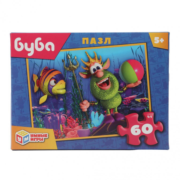 Буба. Пазлы классические в коробке. 60 деталей.  190х141х35 мм. Умные игры в кор.24шт