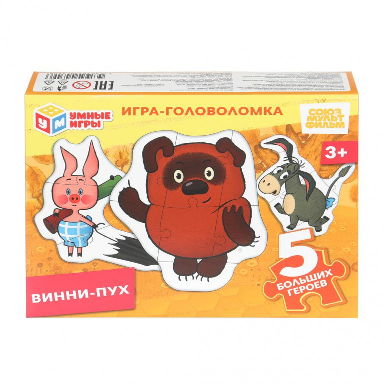 Винни Пух. Союзмультифильм. Игра-головоломка. 190х141х35 мм. Умные игры в кор.24шт