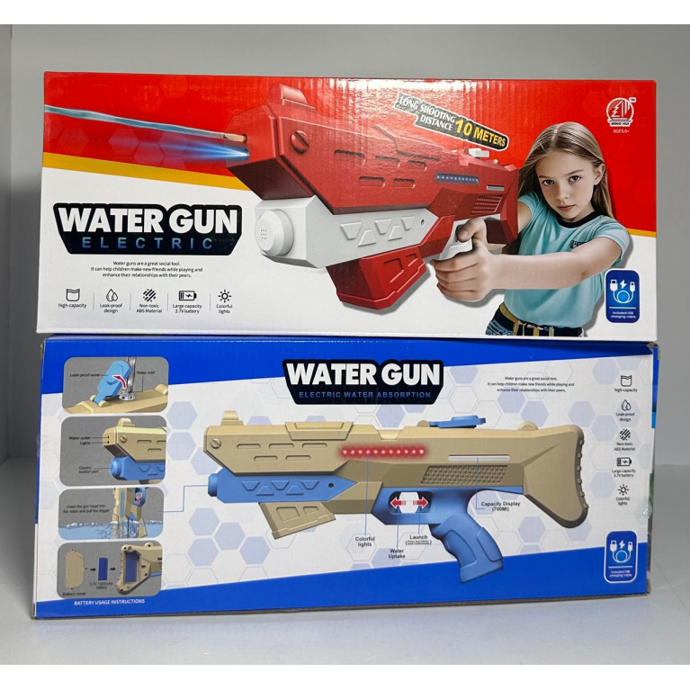 Игрушка оружие водяной бластер на аккумуляторе 79-001 42*6*18 см