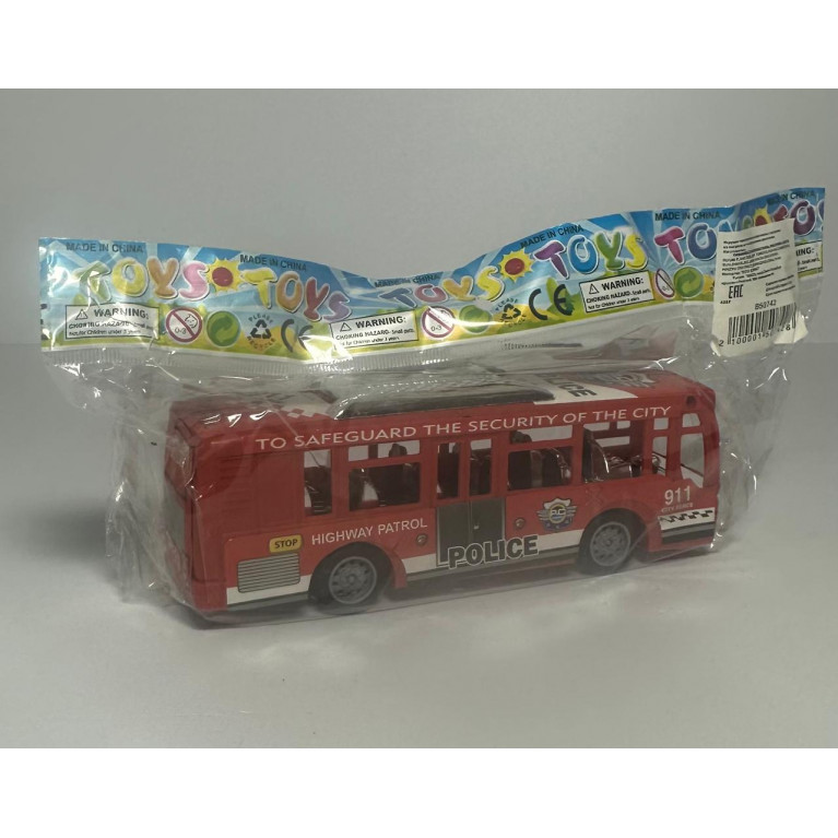 Игрушка автобус инерция в пакете 20 см