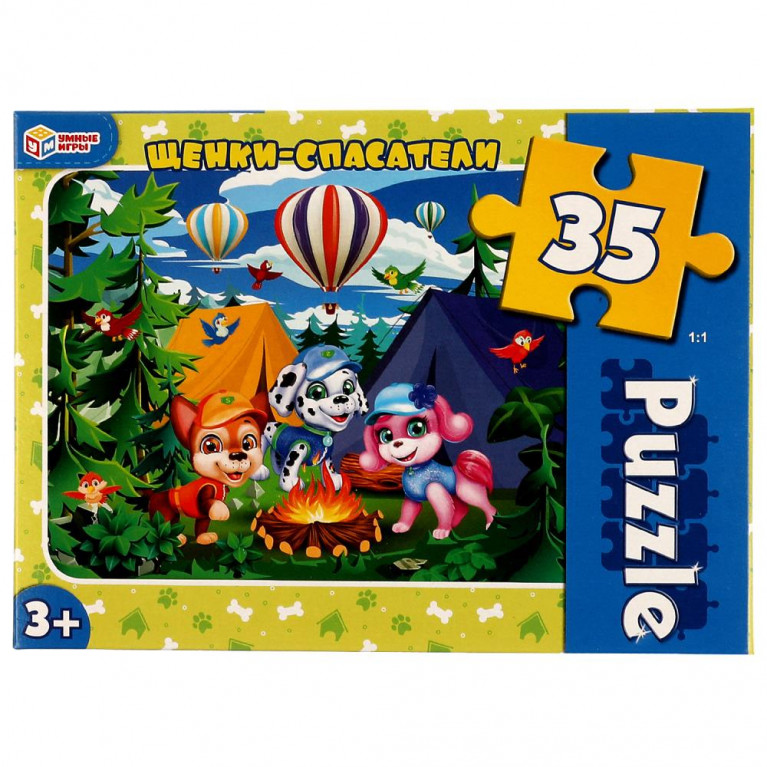 Щенки-спасатели. Макси-пазлы в коробке. 35 деталей. 180х127х35 мм. Умные игры в кор.24шт