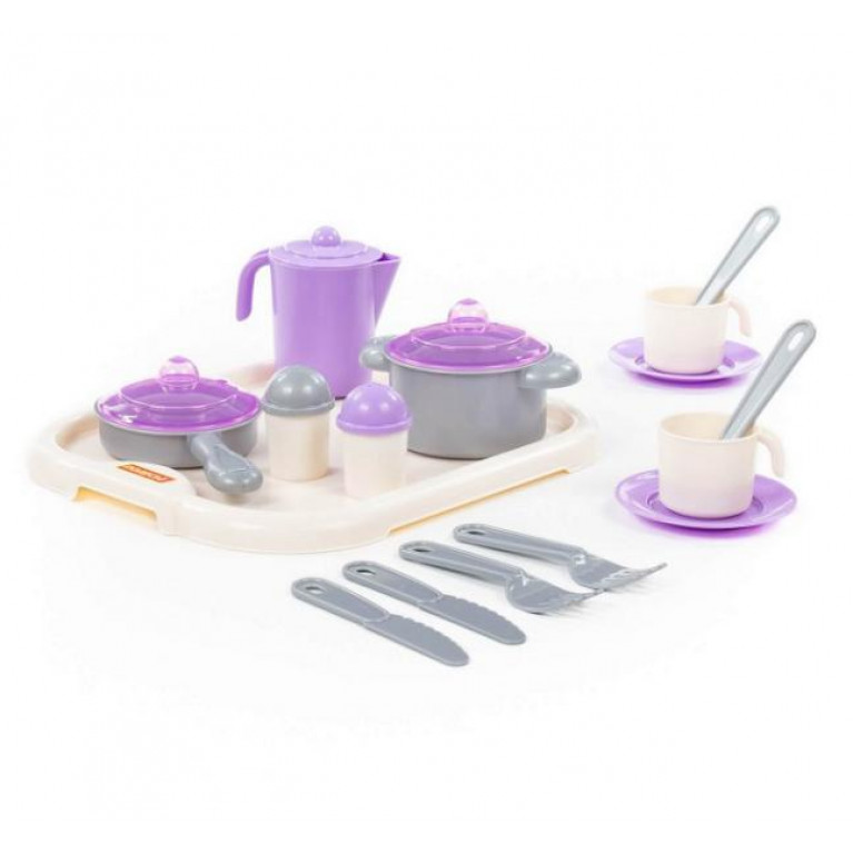 Полесье  3940 Набор детск. посуды Настенька с подносом на 2 персоны 9/9