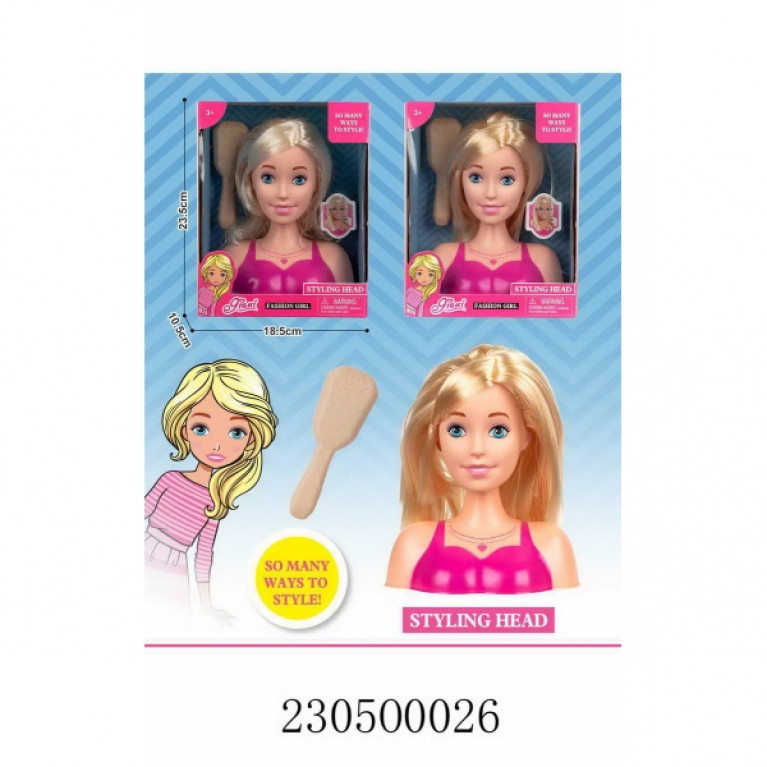 Кукла-манекен для создания причесок + аксесс. в кор. в кор.60шт