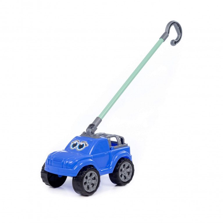 Автомобиль-каталка "Боби" с ручкой (синий) 75014