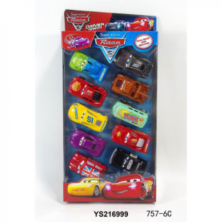 Игрушка набор машинок в коробке 757-6C  17.2*37.8*4.5 см