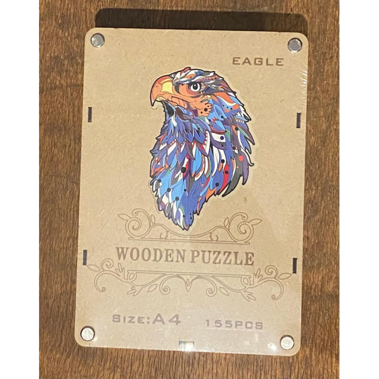 Деревянный пазл для детей и взрослых A4  орёл wooden puzzle 155 шт