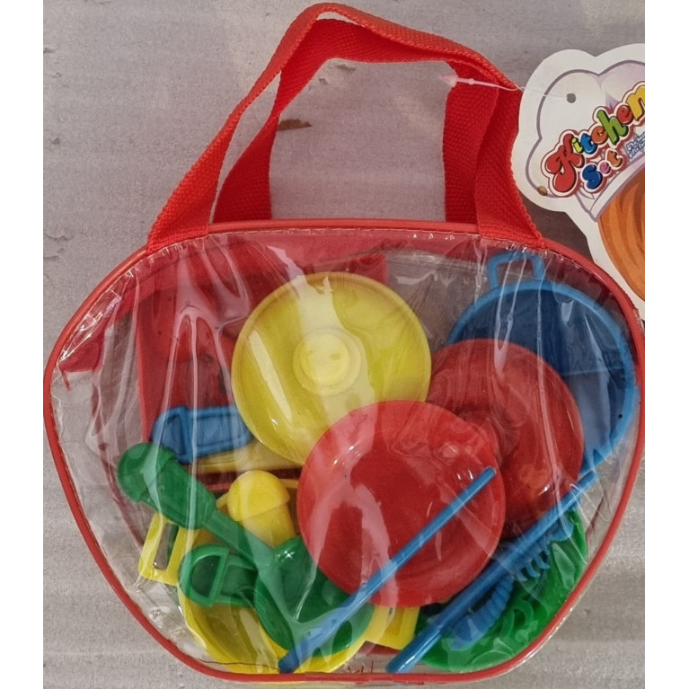 Игрушка детская:Набор посуды в сумке 28*17*10см