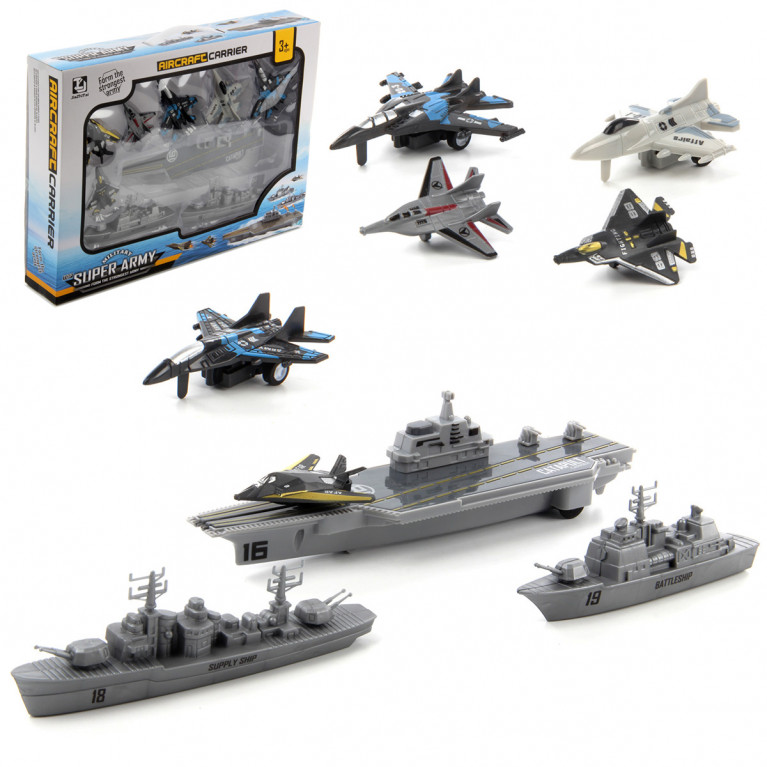 Игровой набор Военный корабли и самолеты,39х6,5х28,кор.