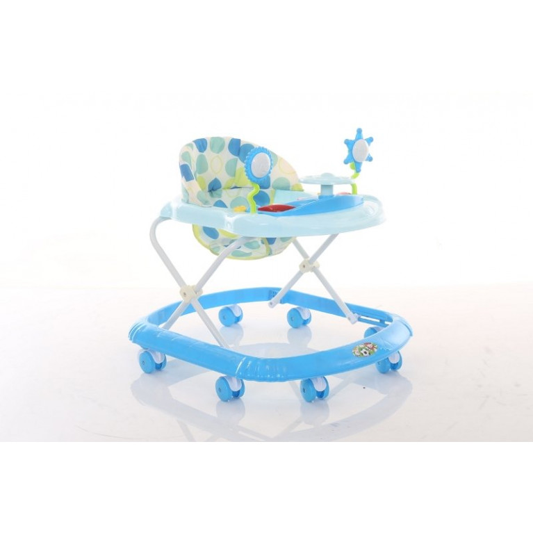 Ходунки детские, музыкальная игровая панель со световыми эффектами, мягкое сиденье, размер в собранном виде 67*55*57 см, цвет: голубой, в/п
