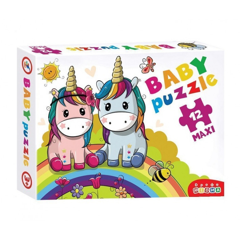 Дрофа Baby Puzzle 3848 Радужные единороги