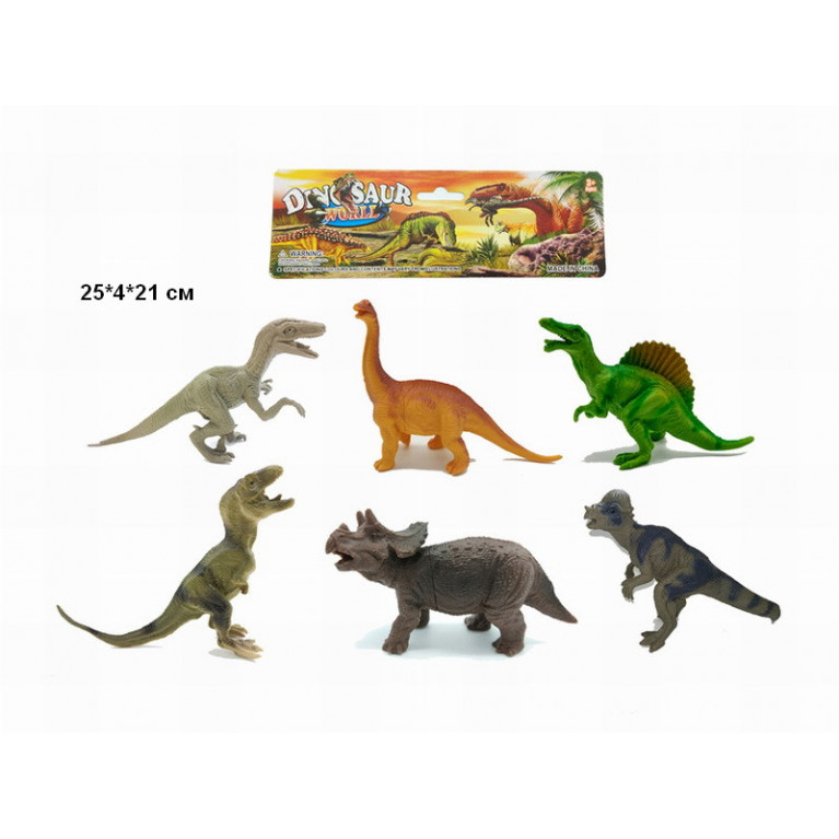 Набор динозавров (6 шт), в пакете, №K167, 96/192 шт.