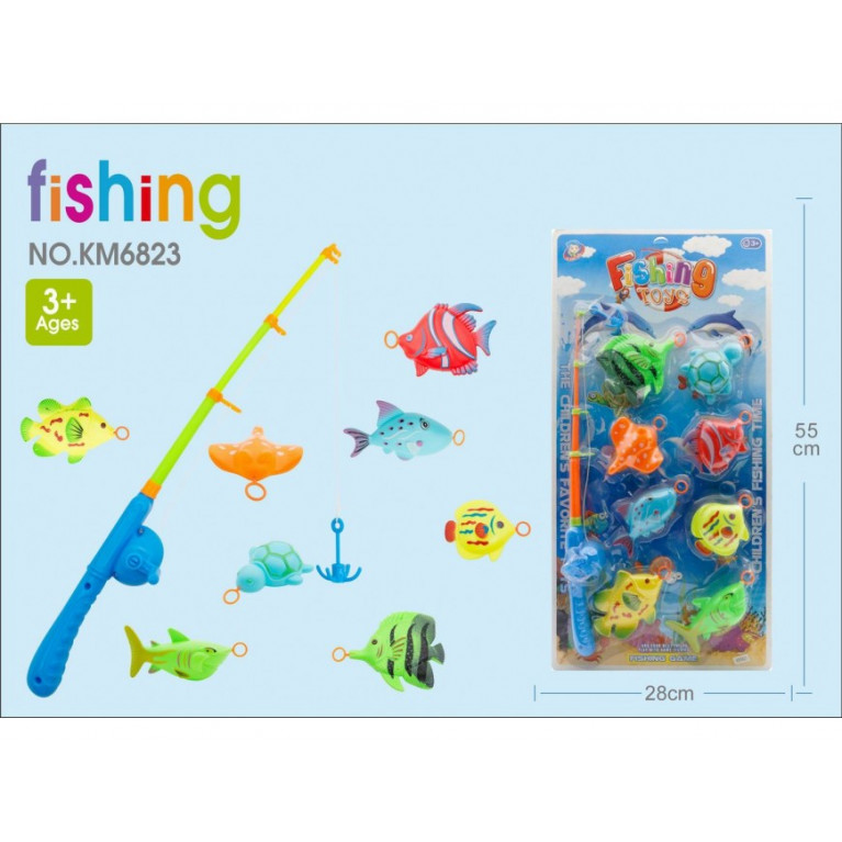 KM6823 Игровой набор рыбалка на листе 28*55*3 см